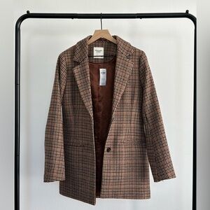 Abercrombie & Fitch Wool Houndstooth Blazer